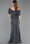 Abschlusskleid Lang Spitze Anthrazit ABU6119
