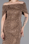 Abschlusskleid Lang Spitze Braun ABU6119