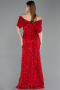 Abschlusskleid Lang Spitze Rot ABU6119