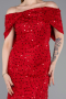 Abschlusskleid Lang Spitze Rot ABU6119
