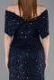 Abschlusskleid Lang Spitze Marineblau ABU6119