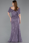 Abschlusskleid Lang Spitze Lila ABU6119