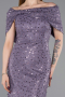 Abschlusskleid Lang Spitze Lila ABU6119