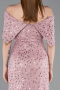Abschlusskleid Lang Spitze Puder ABU6119