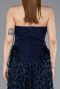 Abendkleid Lang Schuppig Marineblau ABU6124