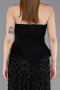 Abendkleid Lang Schuppig Schwarz ABU6124