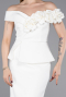 Abendkleid Midi Weiß ABK2615
