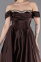 Braun Abendkleid Satin Lang ABU5530