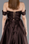 Braun Abendkleid Satin Lang ABU5530