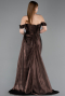 Braun Abendkleid Chiffon Lang ABU5974