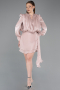 Partykleid Mini Chiffon Puder ABK2617