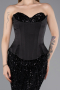 Abendkleid Lang Schuppig Schwarz ABU5978