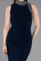 Abendkleid im Meerjungfrau-Stil Lang Marineblau ABU6128