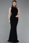 Abendkleid im Meerjungfrau-Stil Lang Schwarz ABU6128