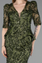 Khaki Abendkleid Schuppig Lang ABU5621