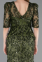 Khaki Abendkleid Schuppig Lang ABU5621