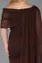 Braun Abendgarderobe İn Großen Größen Chiffon Lang ABU5419