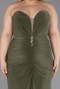 Abendkleid in Übergröße Lang Khaki ABU6097