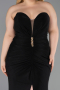 Abendkleid in Übergröße Lang Schwarz ABU6097