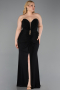Abendkleid in Übergröße Lang Schwarz ABU6097