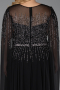 Abendkleid in Übergröße Lang Chiffon Schwarz ABU6095