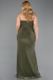 Abendkleid in Übergröße Lang Khaki ABU6097