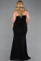 Abendkleid in Übergröße Lang Schwarz ABU6097