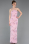 Puder Abendkleid Schuppig Lang ABU5713
