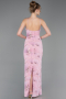 Puder Abendkleid Schuppig Lang ABU5713
