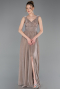Bronze Abschlusskleid Lang ABU6045