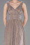 Bronze Abschlusskleid Lang ABU6045