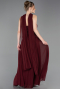 Abendkleid Lang Chiffon Weinrot ABU6150