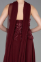 Abendkleid Lang Chiffon Weinrot ABU6150