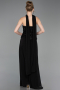 Abendkleid Lang Chiffon Schwarz ABU6150