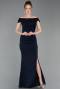 Abschlusskleid Lang Marineblau ABU6151