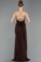 Abschlusskleid Lang Satin Braun ABU6152