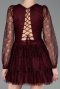 Partykleid Kurz Spitze Weinrot ABK2623