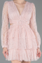 Partykleid Kurz Spitze Puder ABK2623