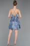 Partykleid Kurz Satin Indigo ABK2624