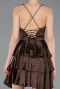 Partykleid Kurz Satin Braun ABK2624
