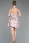 Partykleid Kurz Satin Puder ABK2624