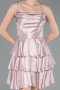 Partykleid Kurz Satin Puder ABK2624