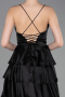 Partykleid Kurz Satin Schwarz ABK2624