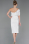 Partykleid Midi Weiß ABK2625