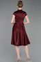Partykleid Midi Satin Weinrot ABK2626