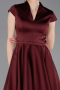 Partykleid Midi Satin Weinrot ABK2626