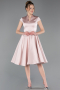 Partykleid Midi Satin Puder ABK2626