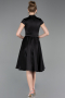 Partykleid Midi Satin Schwarz ABK2626