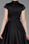 Partykleid Midi Satin Schwarz ABK2626