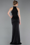 Schwarz Abendkleid Lang ABU6083